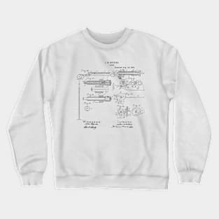 Lathe Woodworking Vintage Patent Hand Drawing Crewneck Sweatshirt